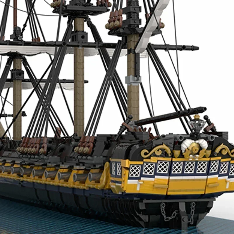 Модель военной лодки Moc строительные кирпичи британская технология HMS Romulus