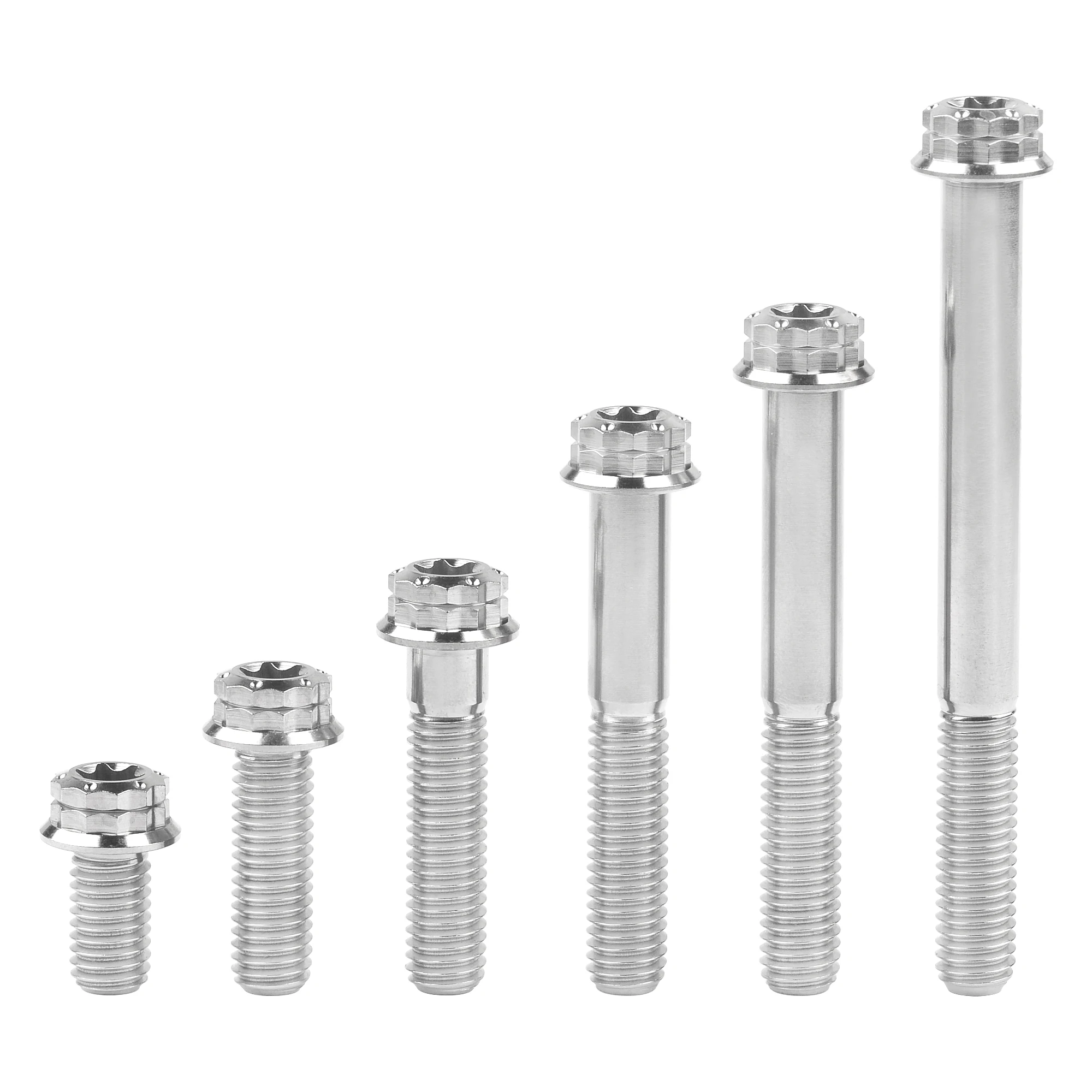 

Титановый фланец, 12 точек, M8x15 20 25 30 35 40 45 50 55 60 65 80 мм, болт T40 Torx для автомобилей и мотоциклов, стержень 1,25 мм