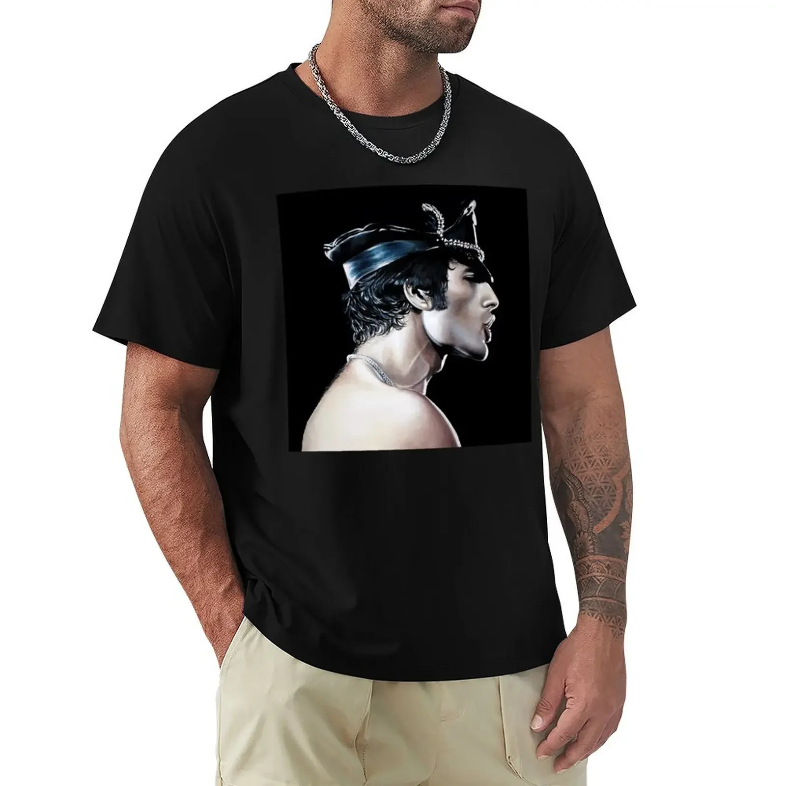 Кожаная футболка для мальчиков с аниме белые черные мужские футболки высокое