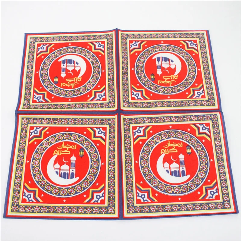20 шт./лот ИД Мубарак декоративные бумажные салфетки Рамадан украшения для дома