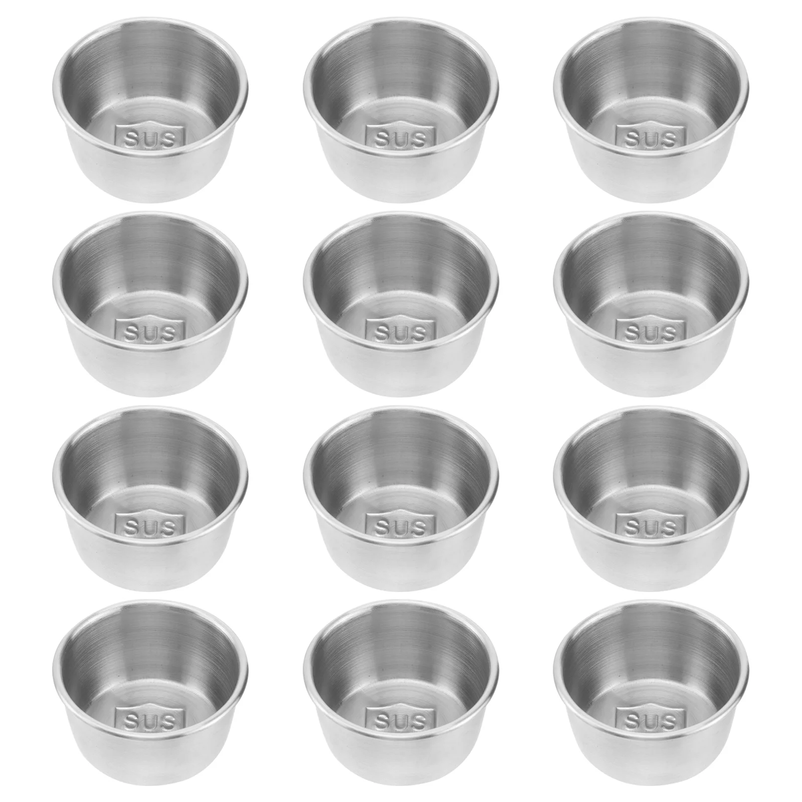 

Sauce Cups Dipping Bowls Condiment Dish Stainless Steel Container Bowl Cup Mini Dishes Metal Soy Ramekins Portion Seasoning