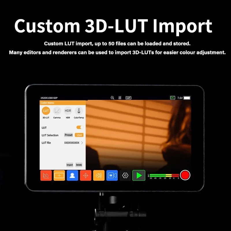 Shimbol Memory I 5 &quot3D LUT 4K HDMI Рекордер с сенсорным экраном на камере Полевой монитор