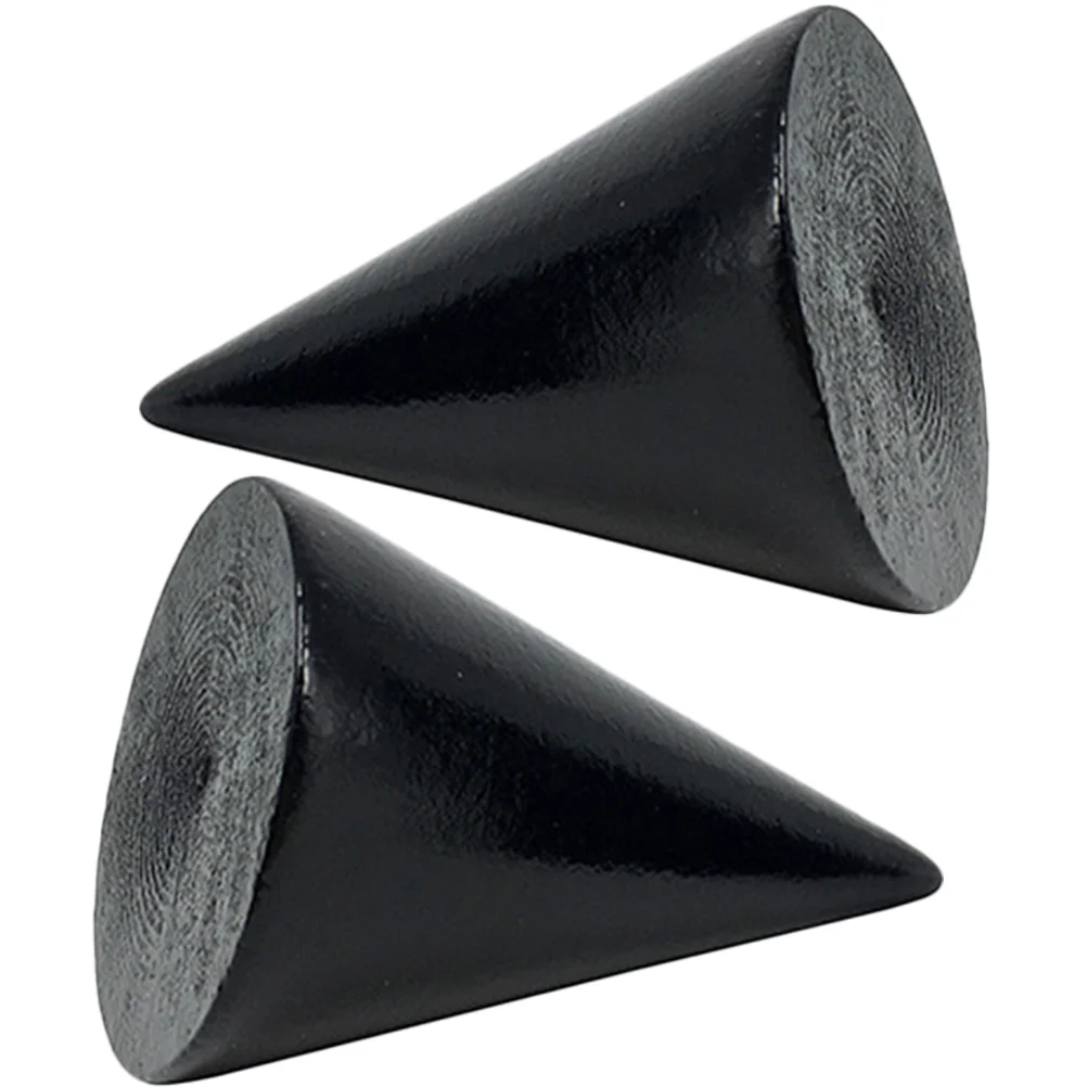 

2 Pcs Black Organizer Bins Jewelry Stand Finger Ring Holder Shop Jewelry Display Stand Ring Holder Cones