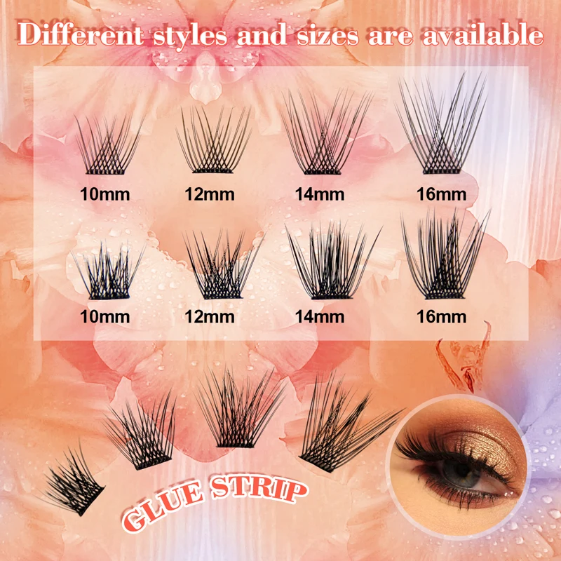 Самоклеящиеся ресницы FAIRYTIS 96 шт. 1 шаг сделай сам смешанные предварительно