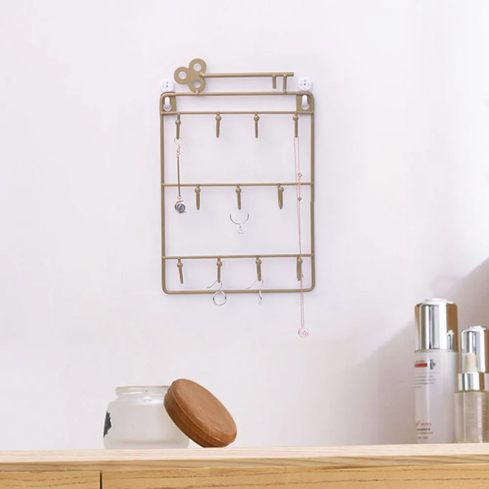 

Durable Iron Coat Hat Robe Wall-hooks Organizer Rack Practicl Wall Mounted 11 Hangers Hooks Key Coat Hat Storage Holder