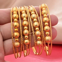 dubai african bead bangles arabic indian jewelry gold bangles for kids copper baby bracelets with ring