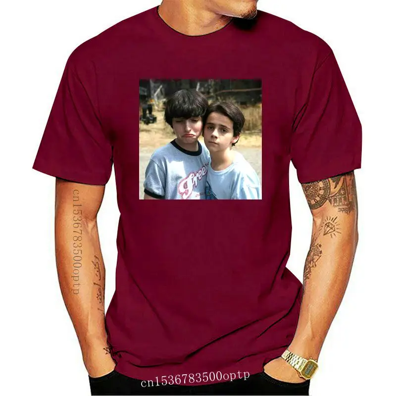 

Camiseta de Finn Wolfhard Jack Grazer para hombre, a la moda Tops de algodón, color negro, talla S-4XL