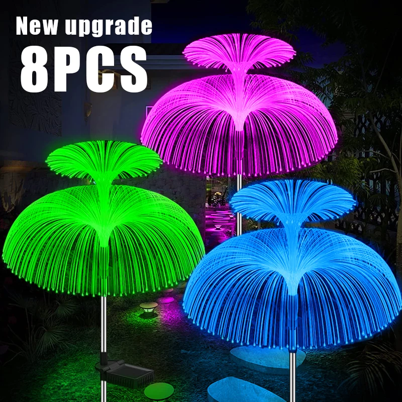 

Наружные фонари для искусственной медузы, водонепроницаемые двойные садовые украшения для газона, освещение для тропинки, внутреннего дво...