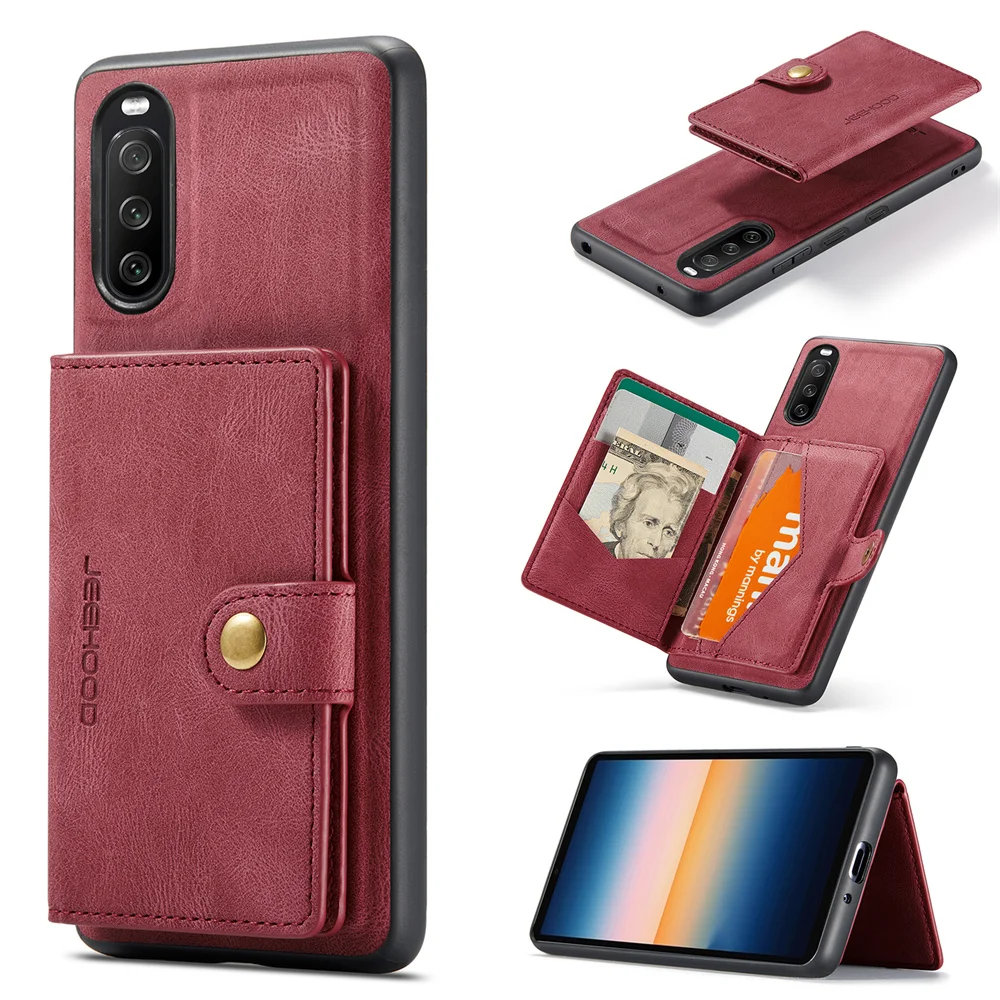 

Luxury Magnetic Safe Leather Case For Sony Xperia 1 III 5III 10III Wallet Card Bag Stand Holder Cover