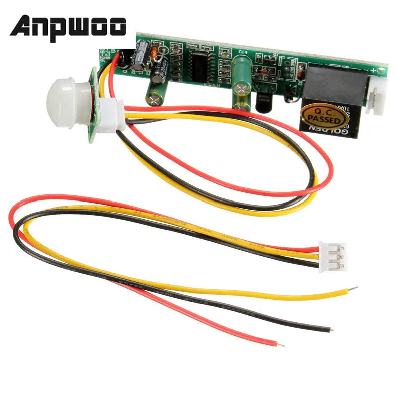 

ANPWOO NEW High Quality DC 5A 12V Useful IR Pyroelectric Infrared PIR Motion Sensor Detector Module Safely Security Hot Sale