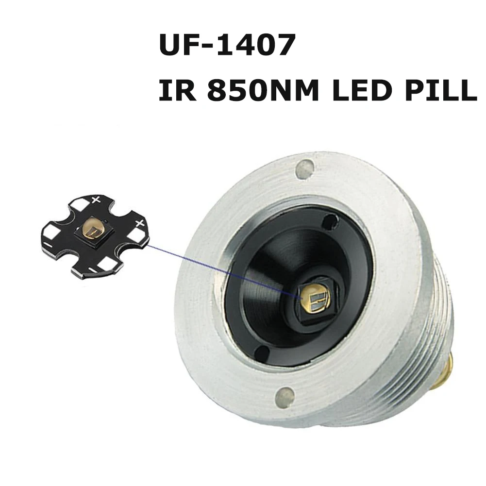 

UniqueFire 1407 IR 850NM Infrared Light Night Vision Lamp Holder Led Bulb 3 Modes Driver Suitable For Hunting Flashlight