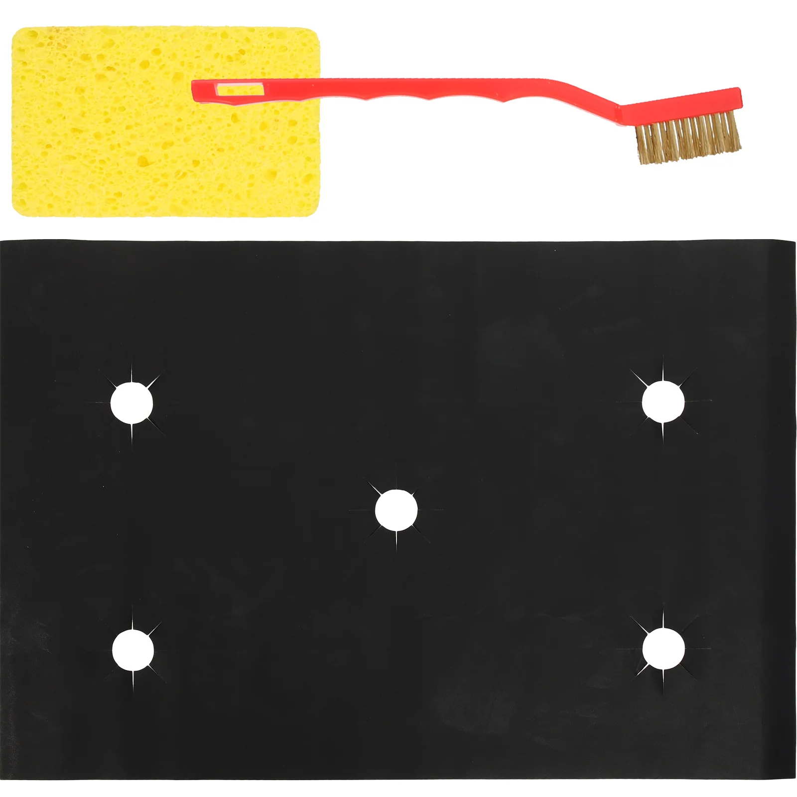 

Gas Stove Protector Covers Liner Range Burner Topper Cover Brush Cleaner Kitchen Mats Cooktop Protectors Mat Guard