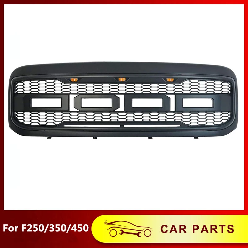 

Решетка-радиатор для автомобилей FORD F250 F350 F450 2005 2006 4x4, светодиодсветодиодный лампы, янтарь, Модифицированная, в стиле Раптора