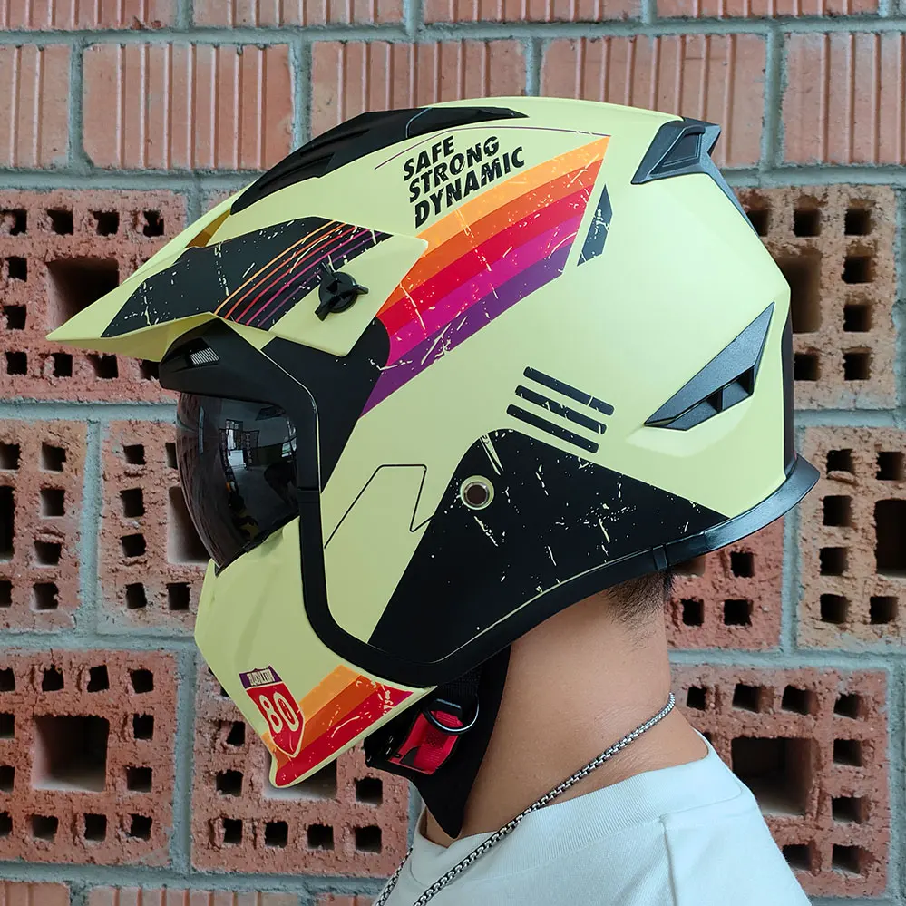 Мотоциклетный шлем модульные мотоциклетные шлемы с внутренними козырьками для