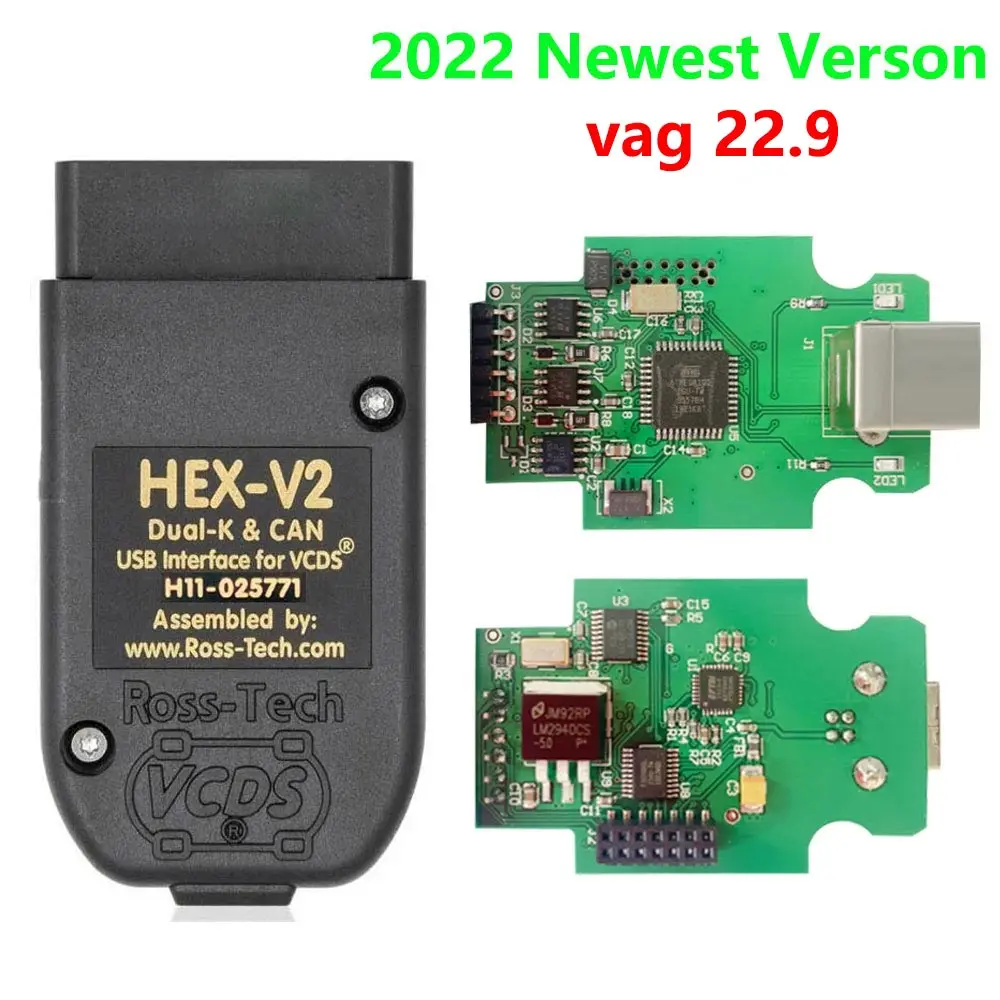 

2022 VCDS VAG COM HEX V2 Interface VAGCOM 22.9 VAG COM 22.3.1 FOR VW AUDI Skoda Seat VCDS 22.9 English +VCDS 22.3.1 French