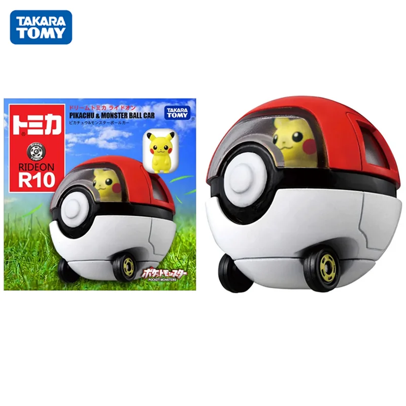 TAKARA TOMY Dream Tomica Pikachu Pokemon Ball модель автомобиля из сплава R10 6 см для детей на день