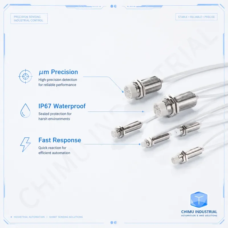 Фото 【CHIMU INDUSTRIAL】 Датчик приближения емкостного типа NPN SZC-M8-1DN для обнаружения металлических и неметаллических объектов №4