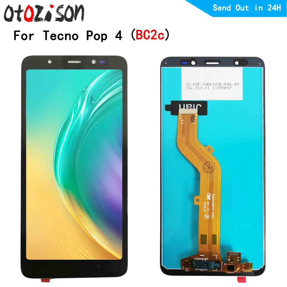 POP4 ЖК-дисплей 6,0 дюйма IPS экран для Tecno Pop 4 BC2C BC2 ЖК-дисплей, сенсорная панель экран дигитайзер с рамкой в сборе для Tecno Pop4