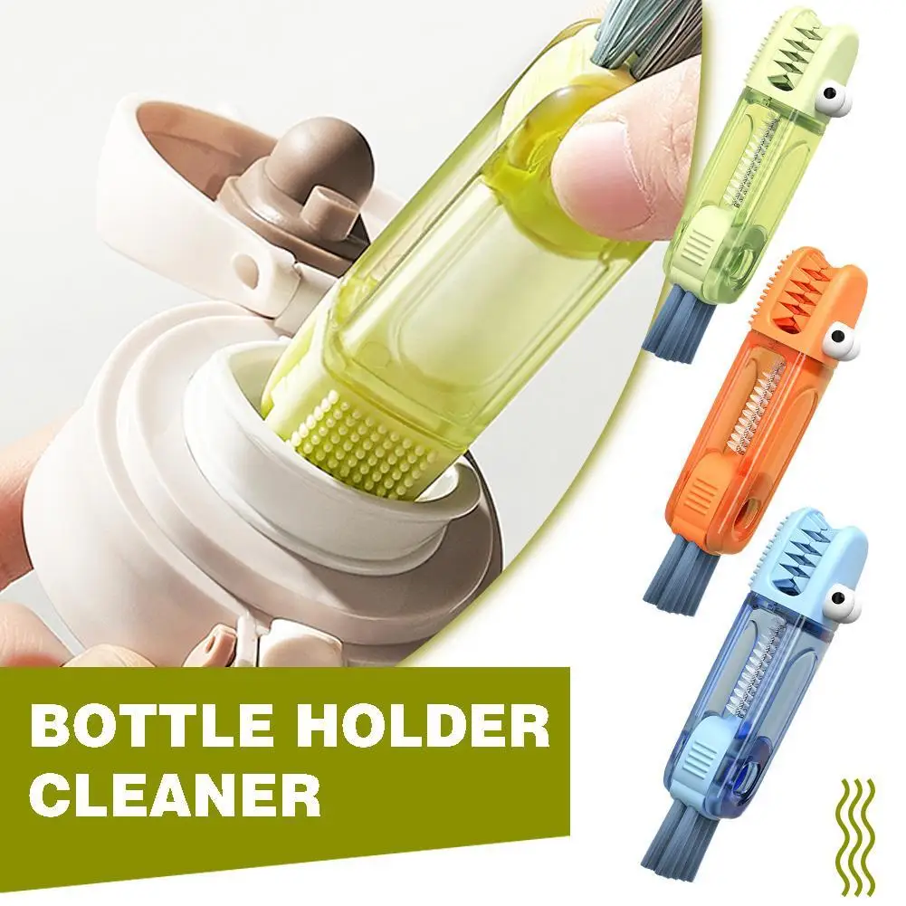 

1pc 3 In 1Small Bottle Cup Lid Detail Brush Small Crocodile Cup Lid Brush Multifunctional Crevice Cleaning Bottle Holder Cleaner