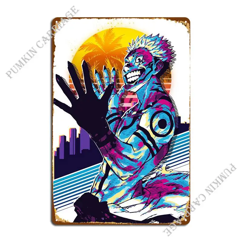 

Ryomen Sukuna, металлический знак, настенная роспись, дизайн, винтажный, создание оловянного знака, плакат