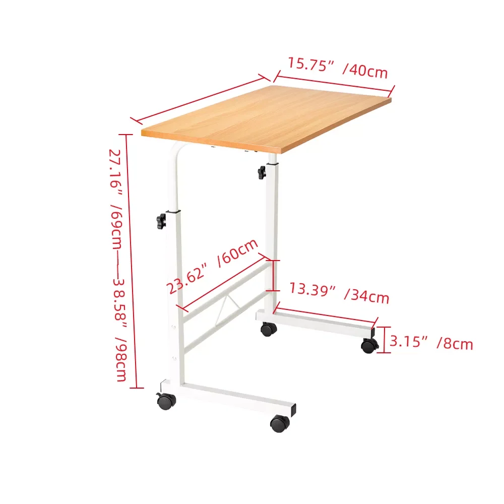 

2023 Removable Office Computer Desk P2 15MM Chipboard&Steel Side Table 80x40x69-98CM Beech Wood Color[US-Stock] gaming chair