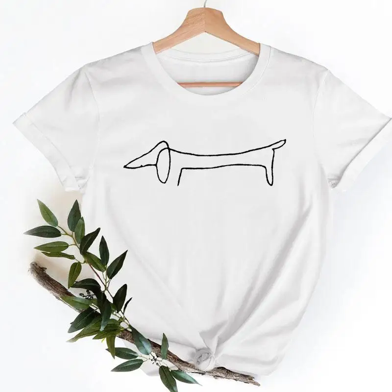 

Women Clothing Dog Funny Cute Love Summer Short Sleeve Graphic Tee T-shirts Female Ladies Fashion Casual Tshirt Clothes