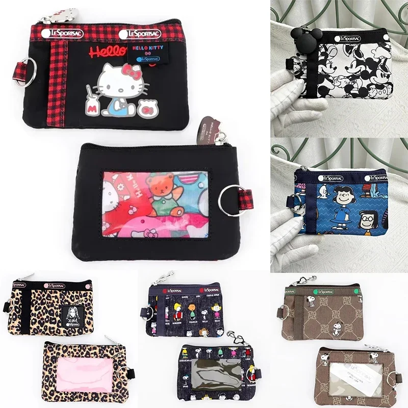 Lesportsacs Snoopy Bag 13*8 см мультфильм Hello Kitty Микки Маус ключ нулевой кошелек 2437 тканевая