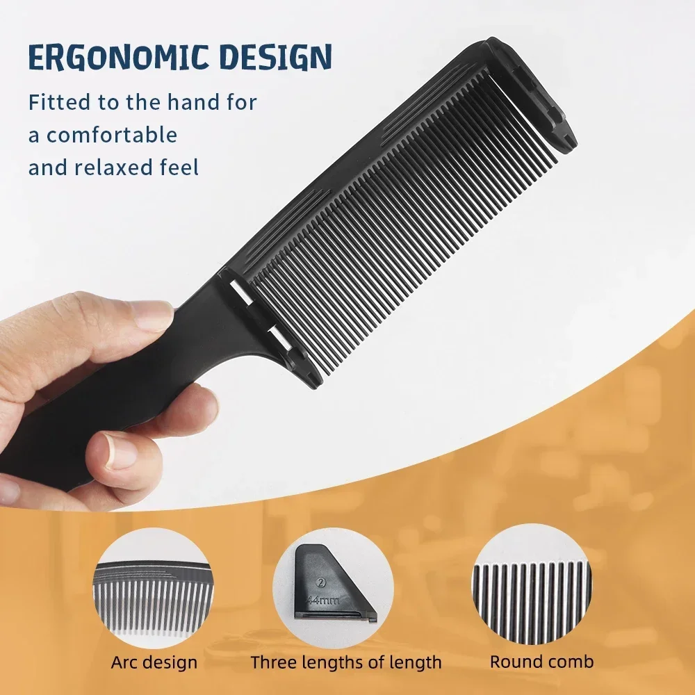 

Professional Curved Positioning Hair Clipper Cutting Comb Barber Anti-static Flat Top Comb Salon Styling Comb Hairdressing Tool