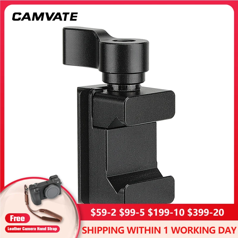 

CAMVATE Standard NATO Rail Clamp Quick Release Swat Rail Clamp With 1/4"-20 & 3/8"-16 Mounting Points For photography accessorie