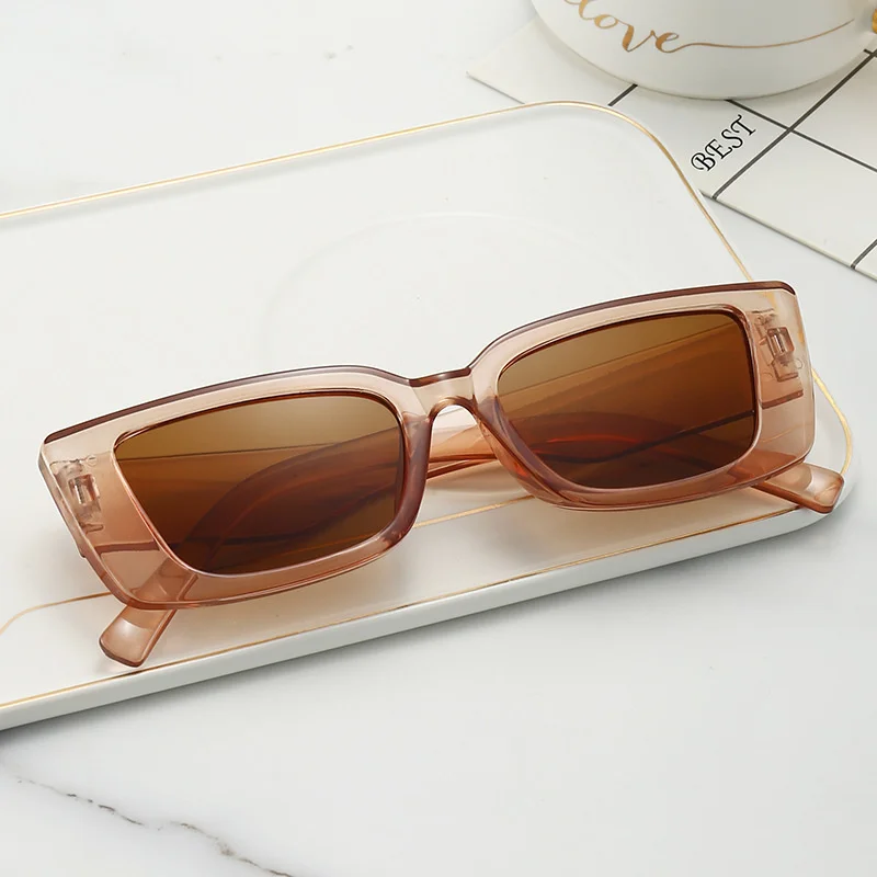 

Free shipping new small square simple full frame candy color PC sun protection trend sunglasses