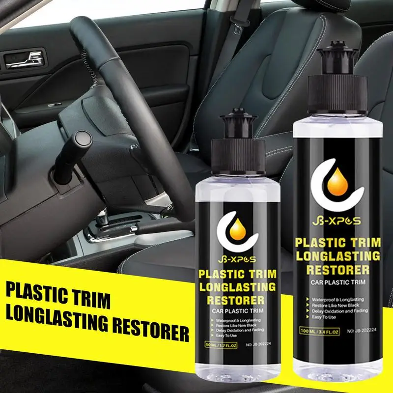 Car Trim Restorer 50ml/100ml PP Parts Refurbish Agent For Cars Shines & Protects PP Restorer The Solution For Bringing Rubber