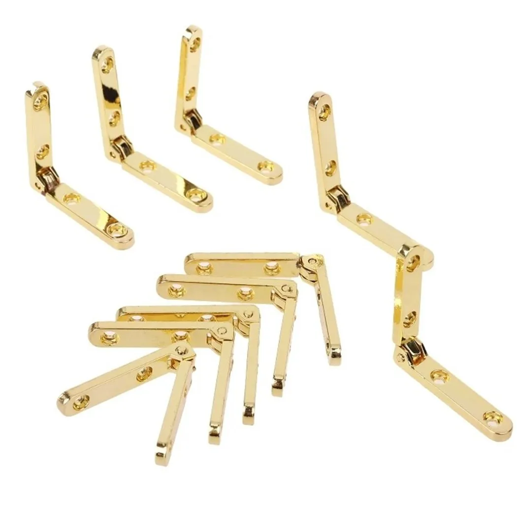 

Chain Hinges Tool 1.18x1.18x0.23in 30x30x6mm Gold Parts 90 Degree For Wooden Box Hardware Home Improvement Durable