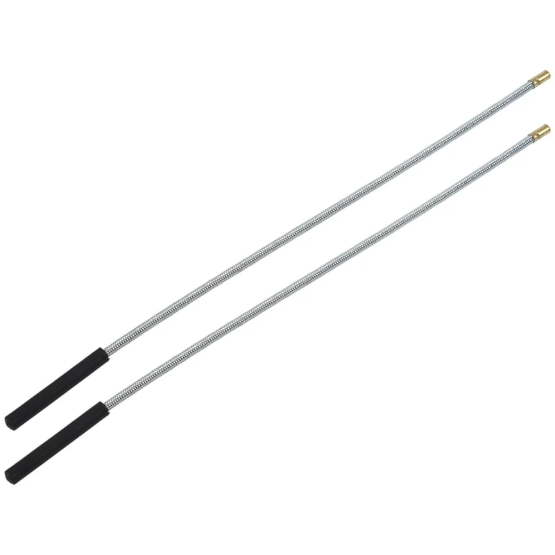 

2X Auto Repair Flexible Slender Metal Magnet Pick Up Tool Black+Silver