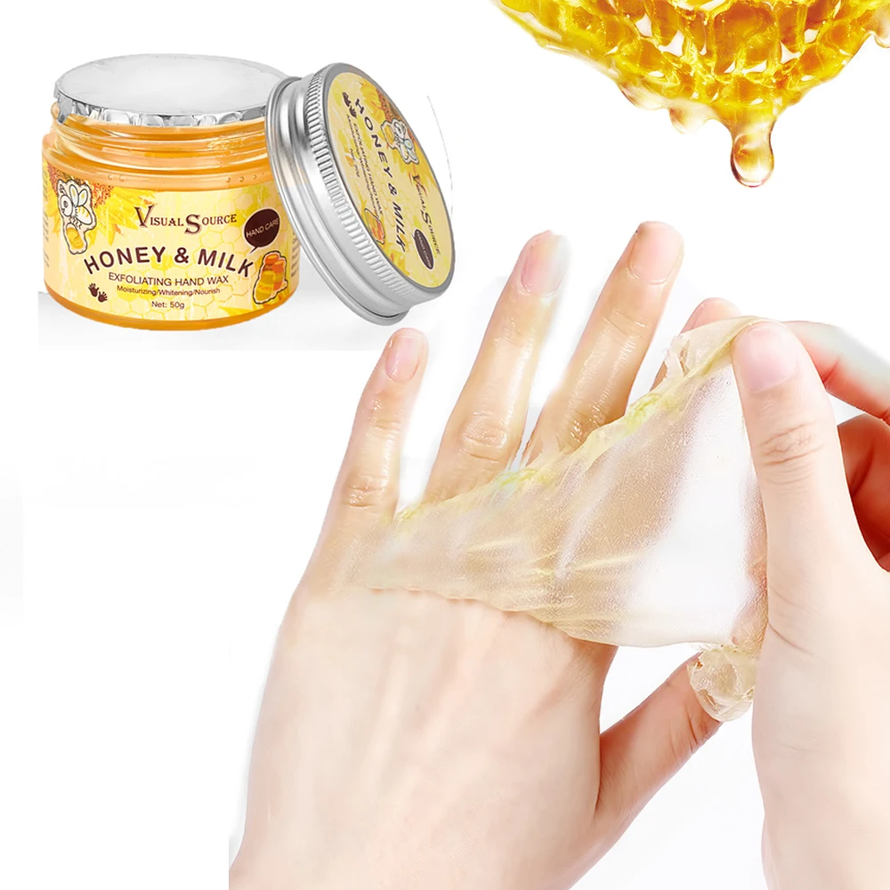 50g Milk Honey Moisturizing Hand Foot Wax Mask Exfoliating Dead Skin Anti-Crack Mask Anti Dry Roughness Foot Repair Care Cream