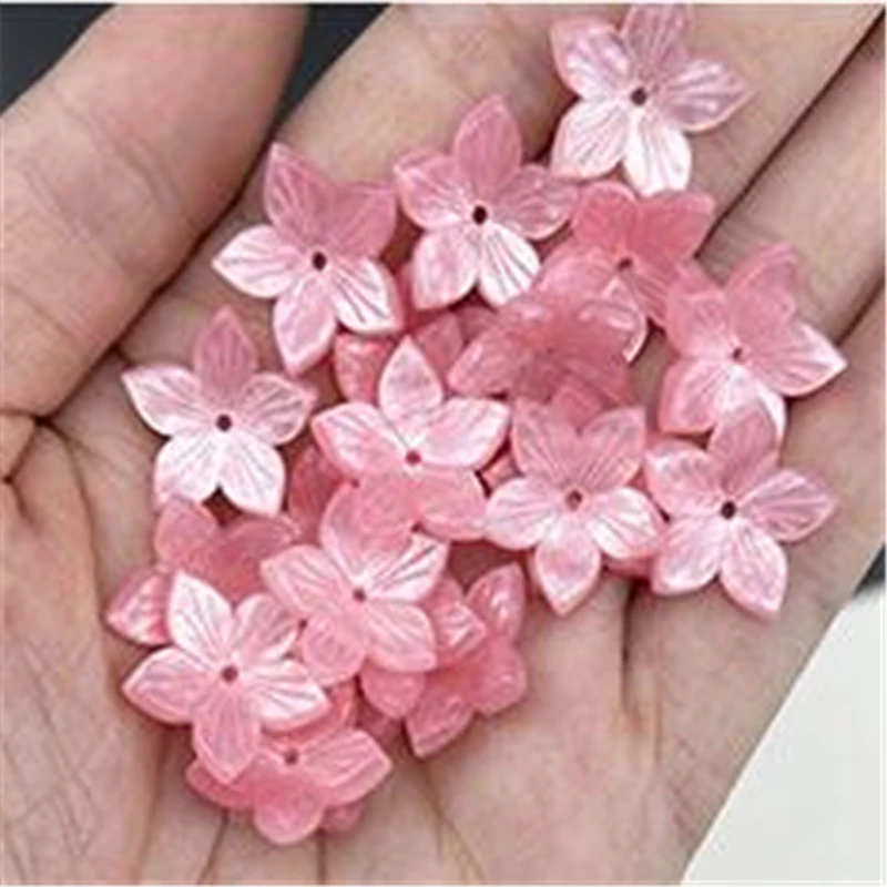 10Pcs/Lot Acetic Acid 3D Flower Beads Torus 18MM Petals Spacer Beads Charm Connectors Diy Hair Jewelry Making Resin Acessories
