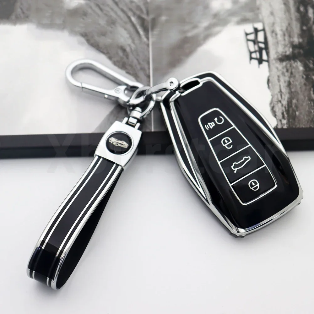 Фото Для Geely Coolray Atlas Boyue NL3 Emgrand X7 EX7 SUV GT GC9 Borui ТПУ Чехол для автомобильного ключа Держатель брелка Аксессуары №4