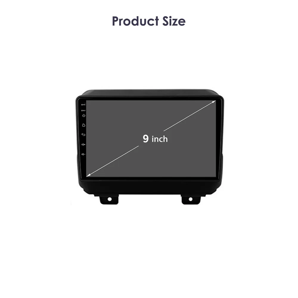 Автомобильное радио Android 13 для Jeep Wrangler 4 JL 2018-2019 5G WIFI IPS сенсорный экран 9