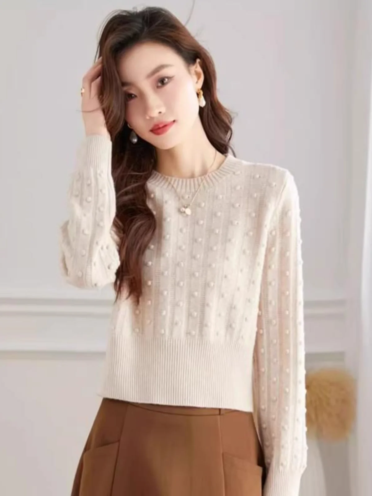 Внешняя торговля Большой бренд Counter Cut the Tag off Clearance Короткая вязаная женская