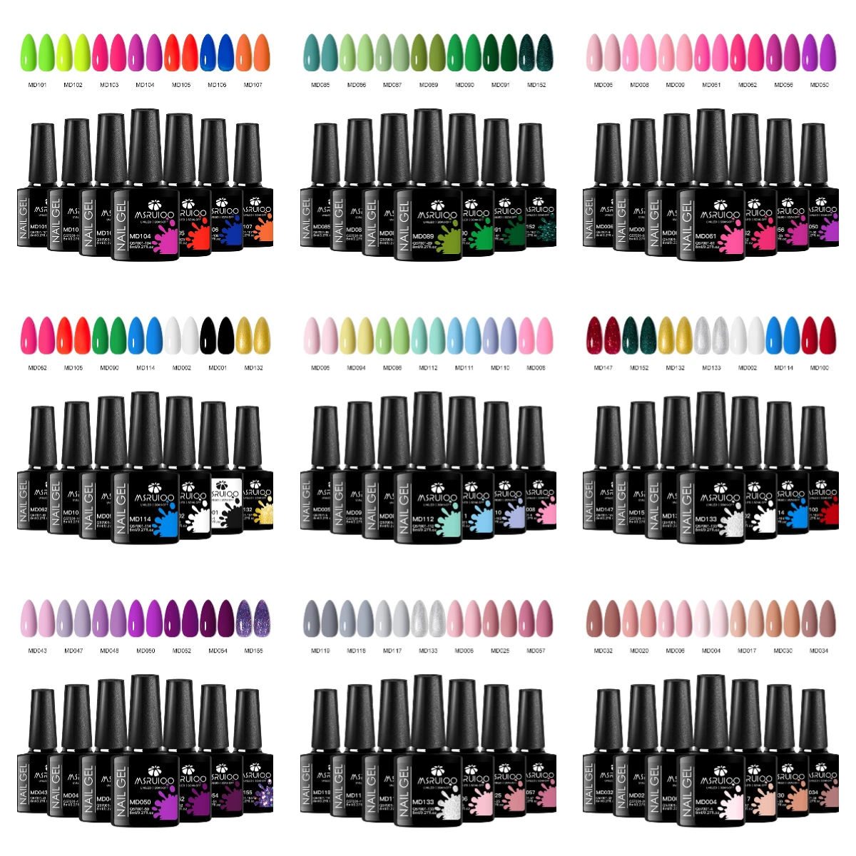 7pc Nail Gel Polish Set DIY Nail Art Design All For Decoration Soak Off UV Gel Long Lasting Manicure Painting Gel Vernis Kits