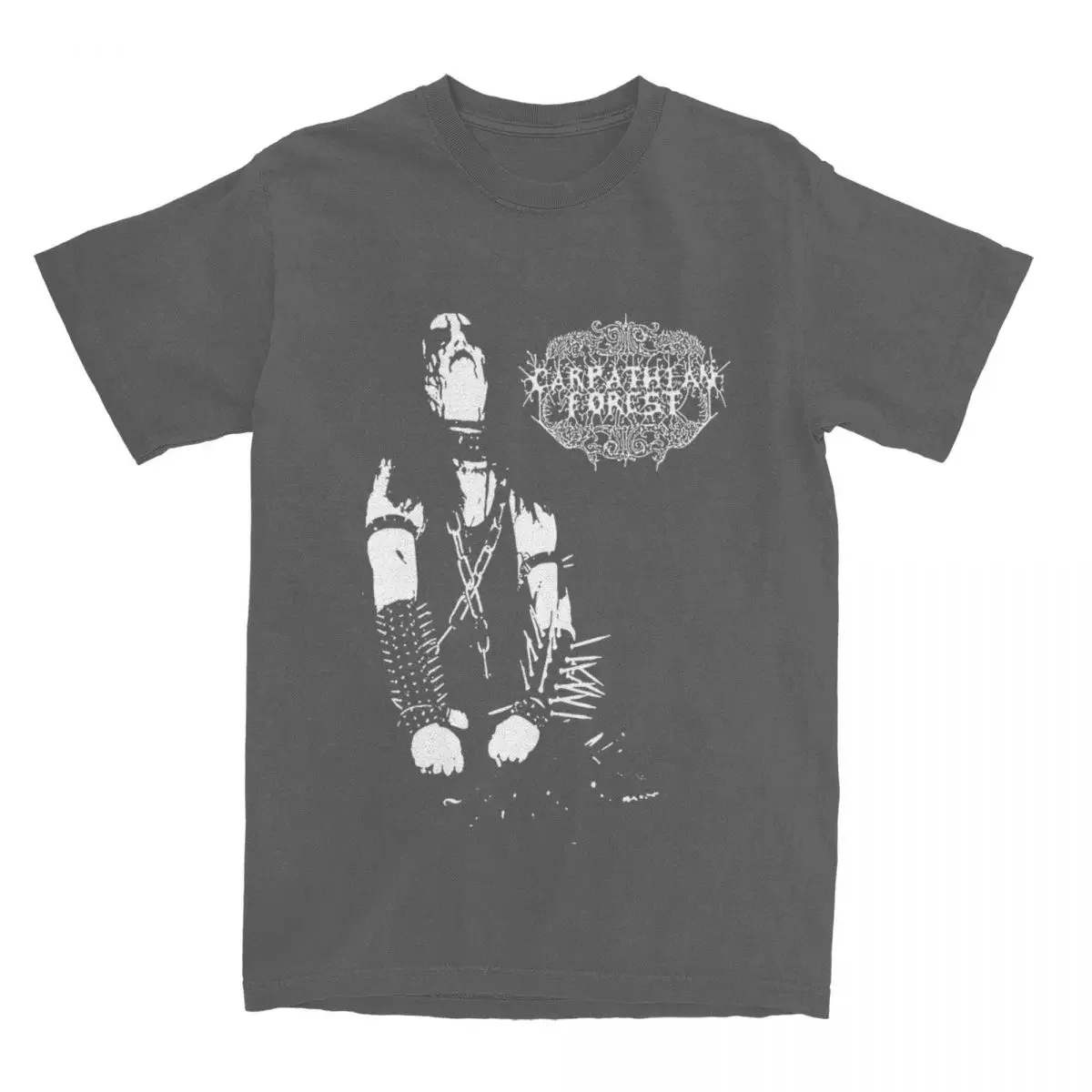 Мужские рубашки с изображением карпатийского леса черные металлические ремешки