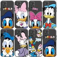 disney donald duck cartoon phone case for xiaomi redmi note 9 9i 9at 9t 9a 9c 9s 9t 10 10s pro 5g liquid silicon back soft
