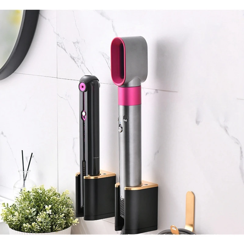 

Практичный настенный держатель для сушки волос, полная стойка для хранения Airwrap, стайлер для укладки волос, щипцы для завивки волос, палочка ...