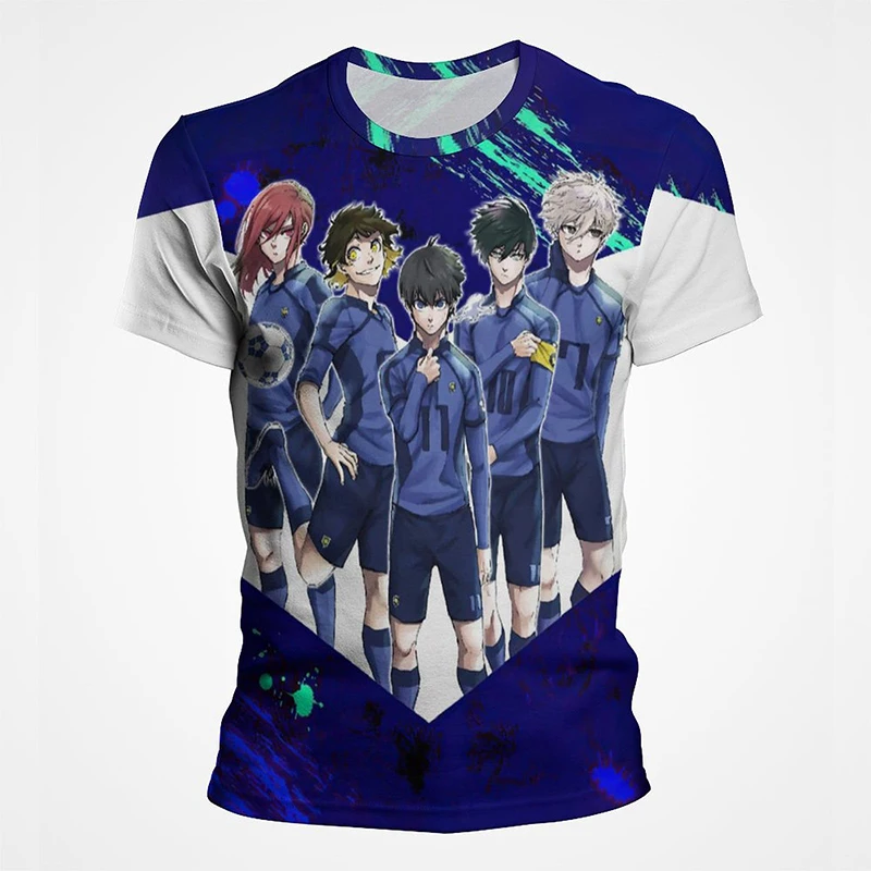 

Blue Lock Graphic T Shirt for Men Clothing Classic Anime 3D Fashion Printed T-shirt Summer Women Clothes Tee shirts Kids Tops