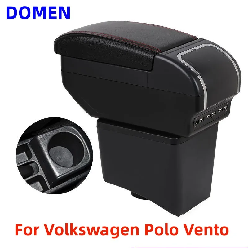 

For Volkswagen Polo Vento 2010-2017 armrest box Volkswagen new POLO car armrest box accessories USB Charging