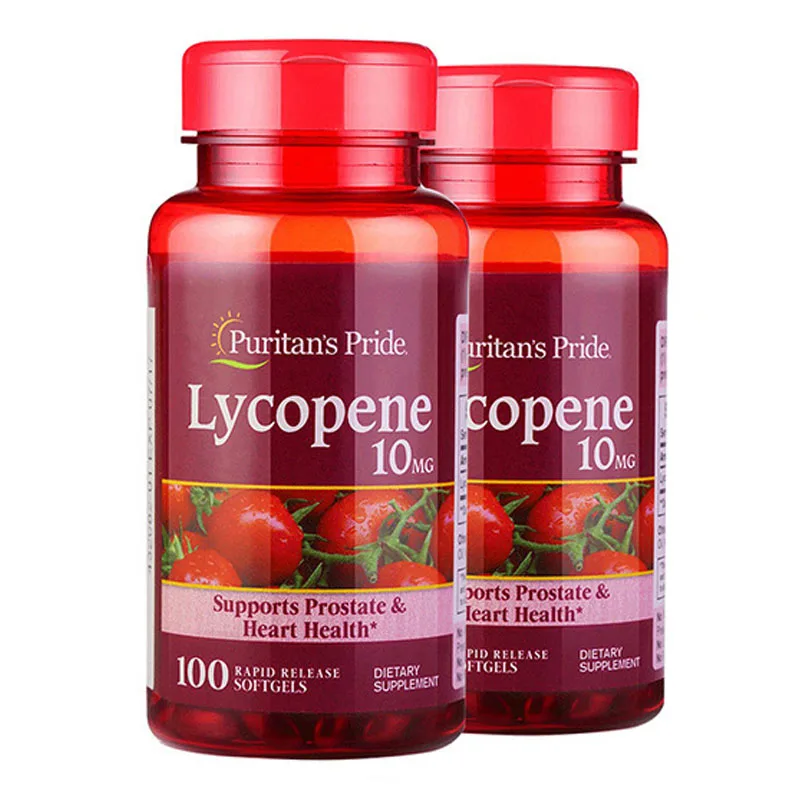 

Free Shipping 2 bottle Lycopene 10 mg supports prostate & heart health 100 softgels