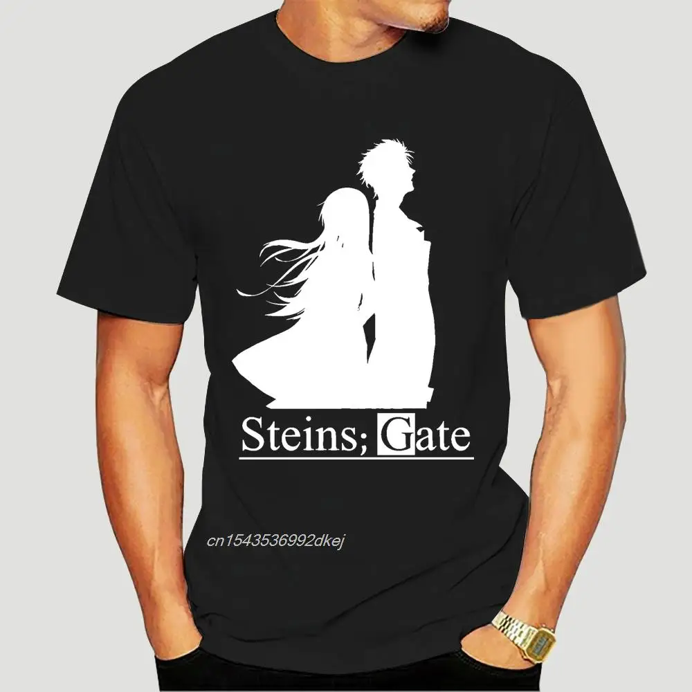 

Men T-Shirts Steins Gate Funny Cotton Short Sleeve Anime Okabe Mayuri Manga Daru Shiina Rintaro Game T Shirt Plus Size 5339A