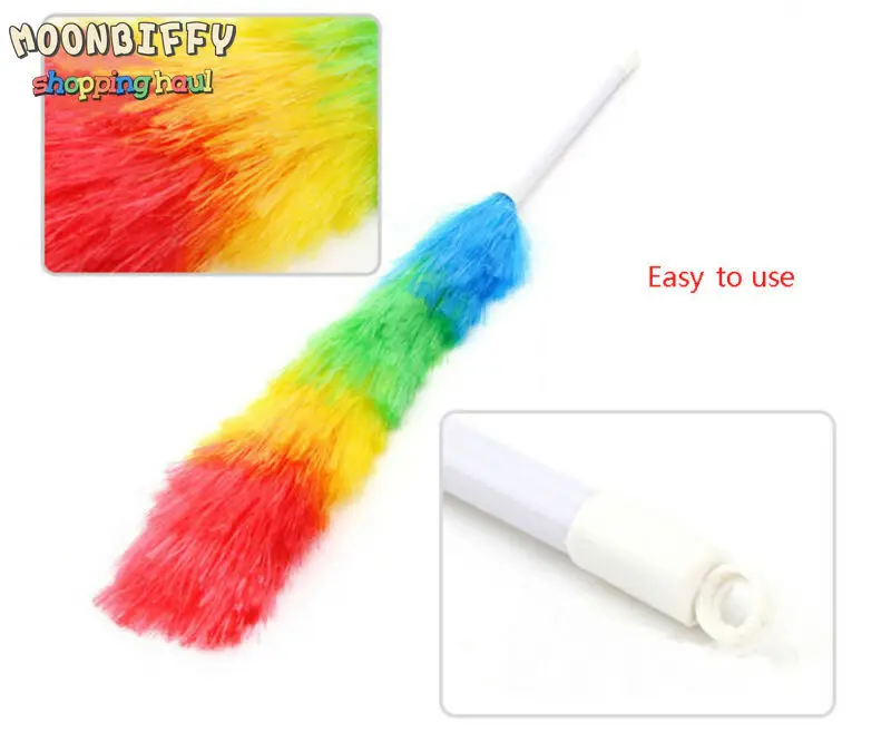 Soft Microfiber Cleaning Duster Dust Cleaner Handle Feather 