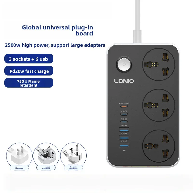 

Глобальная универсальная розетка USB + Type-C с несколькими отверстиями для дома и офиса, многофункциональная универсальная розетка с несколькими отверстиями для преобразования вилки