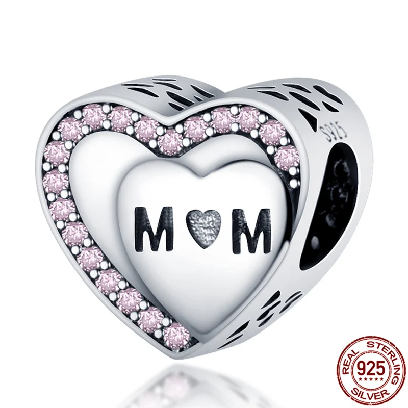 

Подвеска женская из серебра 100% пробы с розовым цирконом, 3 мм