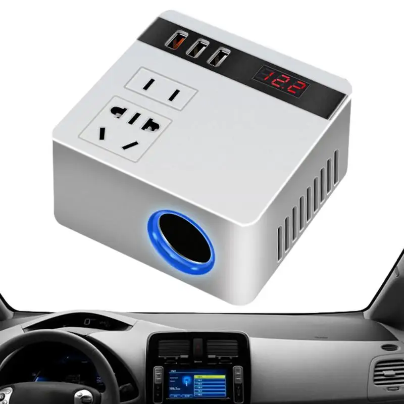 

Car Outlet Adapter 150W Car Inverter Power With 2 USB Port 12V 24V To 220V Converter For Air Compressor Laptops Truck Auto Car